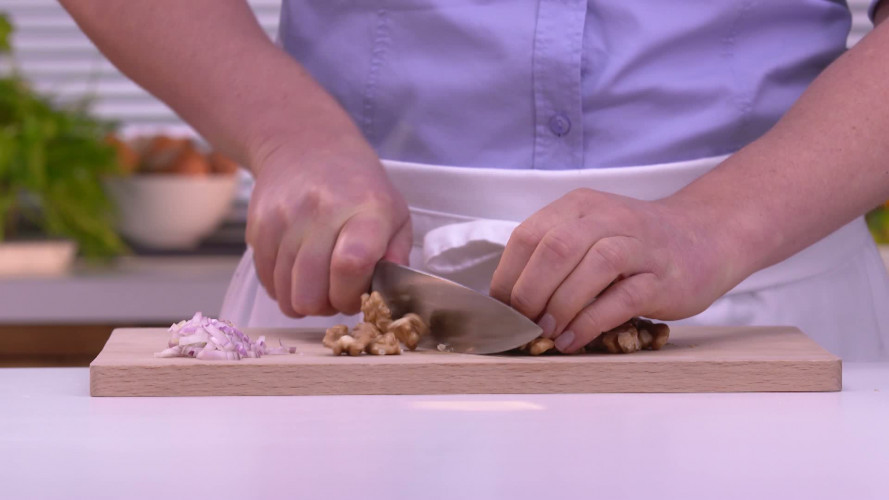 Salade met chips van aardperen stap 1