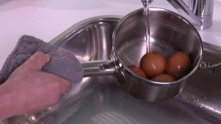 Eierdopbagel stap 1