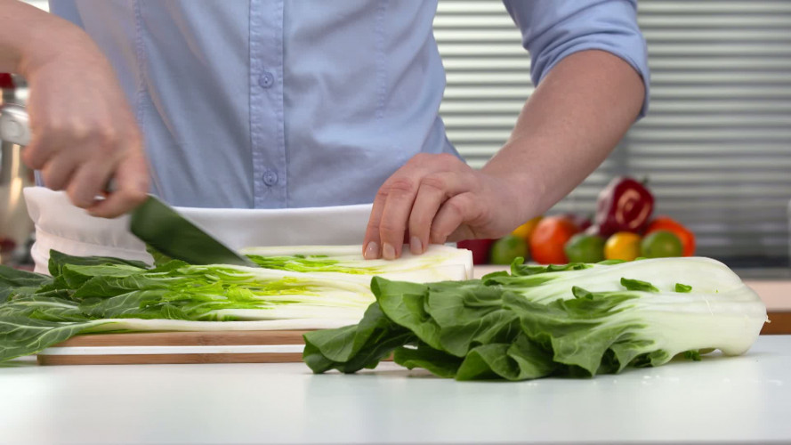 Paksoi met pittig-zoete tofu stap 5