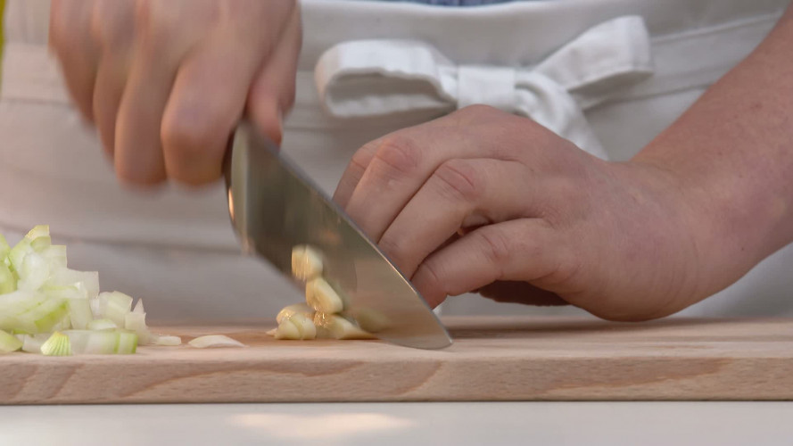 Snelle thaise pompoensoep stap 1