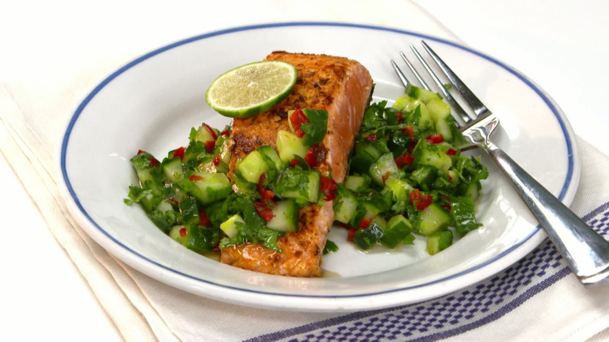 Gebakken zalm met pittige salsa stap 7