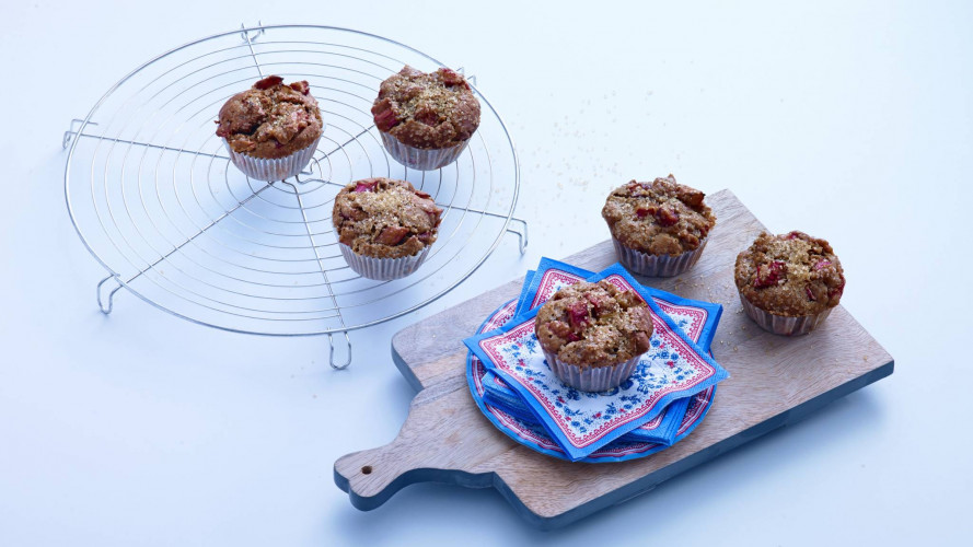 Delia Smith's rabarber-sinaasappelmuffins