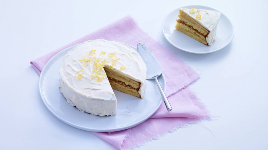 Delia Smith's geglazuurde laagjestaart met lemon curd