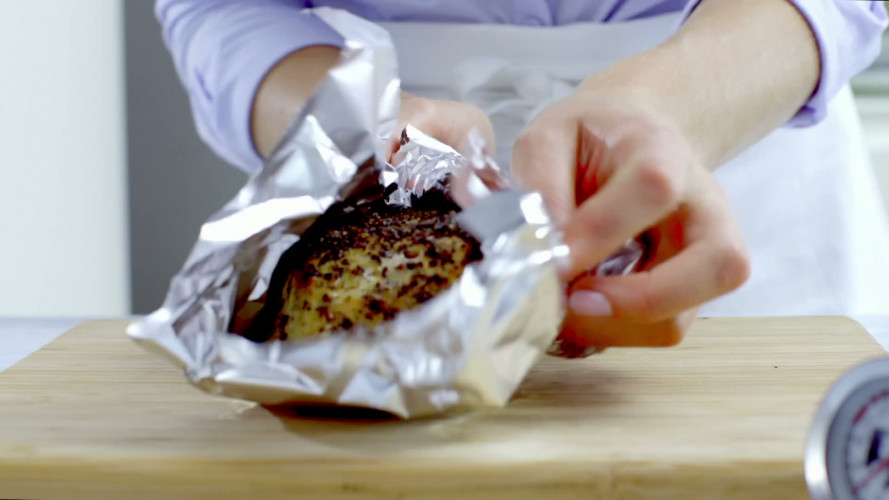 Varkensfilet in peper-citroenkorst met pastinaak en peen stap 9