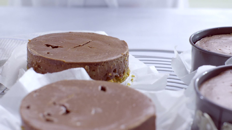 Mini choco cheesecakes met zoutjesbodem stap 10