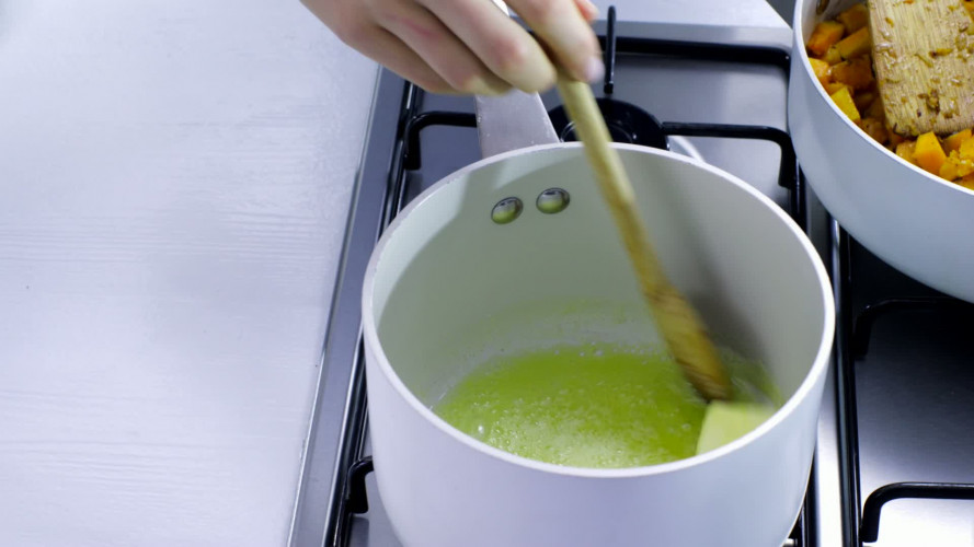 Pasta met flespompoen en kaas stap 6.mov