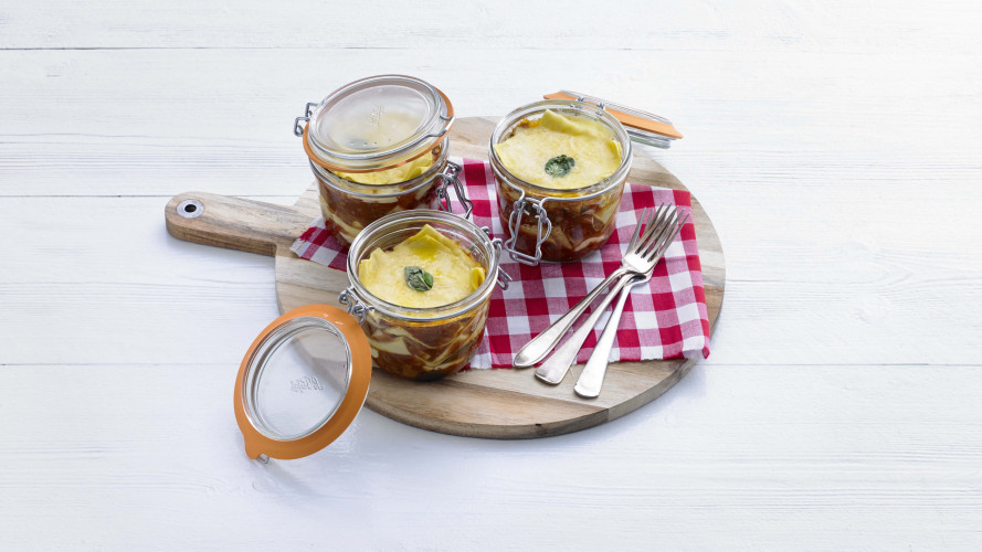 Lasagne in a jar