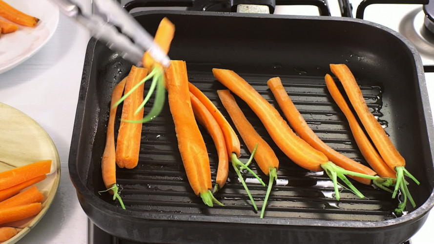 Crunchy aardappelen met bospeen en spek stap 7
