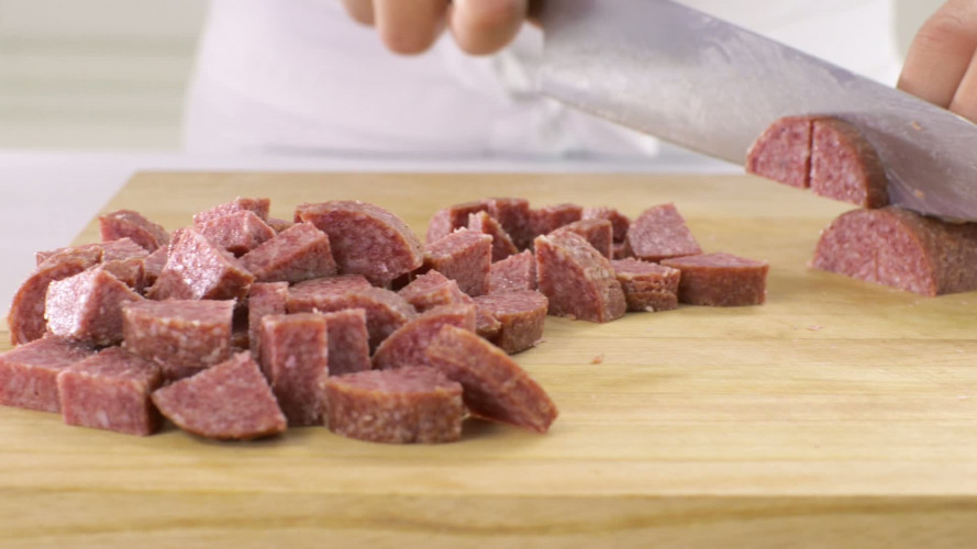 Bulgursalade met artisjok, dragon en salami stap 4.mov