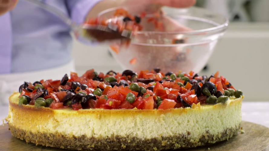 Hartige geiten cheesecake met bloemkool and antiboise stap 10.mov