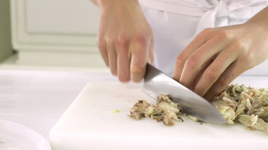 Salade nicoise met makreel stap 1