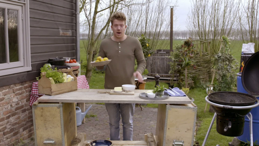 Maiskolf met zelfgemaakte kruidenboter stap 1