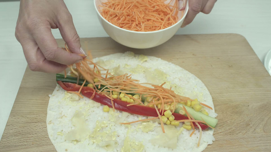 Sushi burrito Stap 7