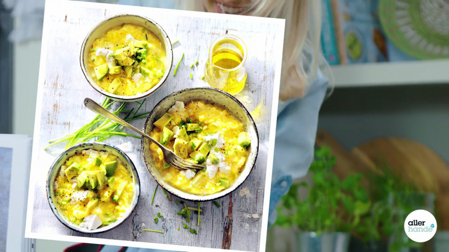 Roerei met avocado en geitenkaas van Denise Kortlever