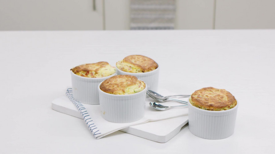 Hamkaas-soufflés Stap 10