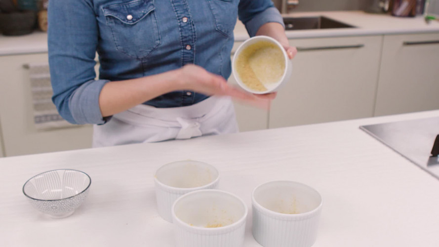 Hamkaas-soufflés Stap 2