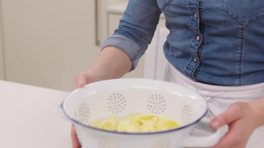 Papardelle met asperges en zalm Stap 9