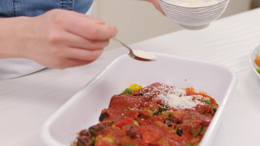 Snelle parmigiana met gegrilde groenten Stap 4