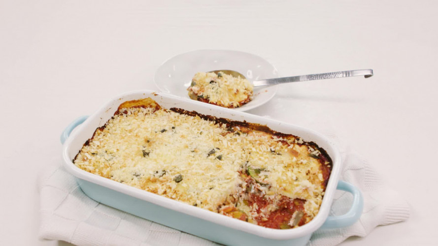 Snelle Parmigiana Met Gegrilde Groenten Recept Allerhande Albert Heijn