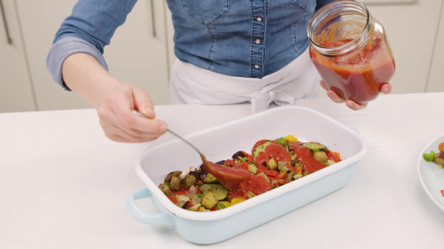 Snelle parmigiana met gegrilde groenten Stap 3