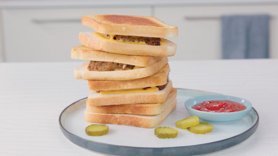 Meatloaf sandwiches met left over gehaktbrood