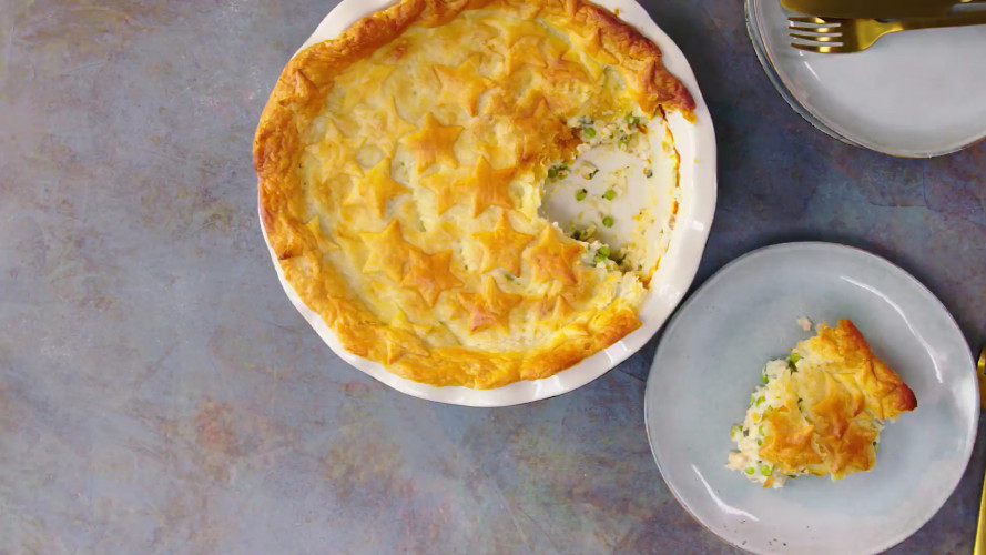 Feestelijke zalmtaart