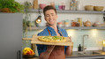 Galette van witte en groene asperges met oude kaas
