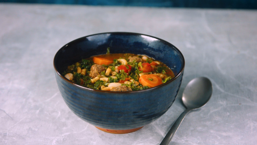 Winterse minestrone met macaroni 