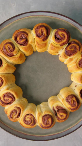 Chocolade-croissantkrans
