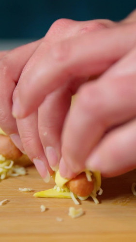 Knakworst in bladerdeeg uit de airfryer