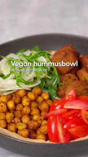 Hummusbowl met falafel en venkelsalade