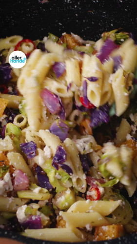 Baked feta pasta wintergroente