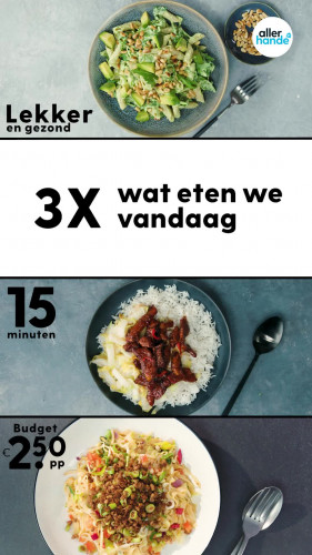 3x wat eten we vandaag - Gezonde pastasalade, Babi ketjap en Gebakken noedels met vega gehakt