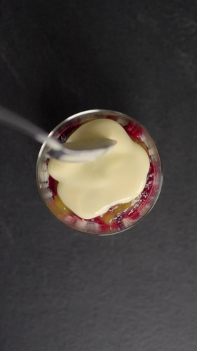 Minitrifle met hagelslagmix