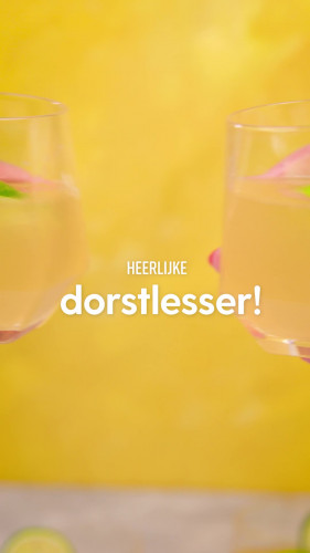 Alcoholvrije biercocktail met gember en limoen