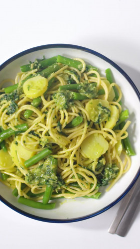 Spaghetti al pesto Genovese