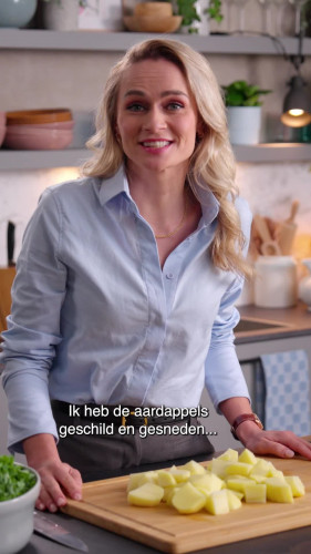 Boerenkoolstamppot met AH rookworst met Zaanlanderkaas en spekjes van Irene Schouten
