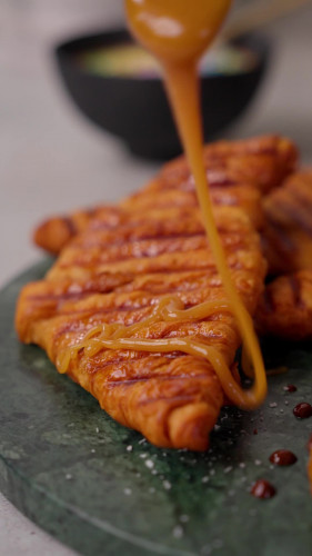 Honingcroissant-toast