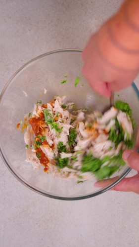 Quesadilla's met pulled chicken en paprika