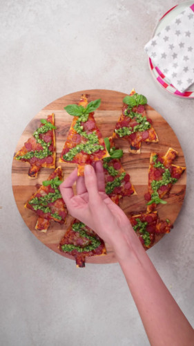 Kerstboom pizza's