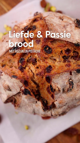 Lekker ding: Liefde & Passie brood met rozijn en pistache