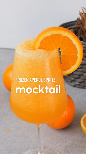 Frozen Aperol spritz mocktail