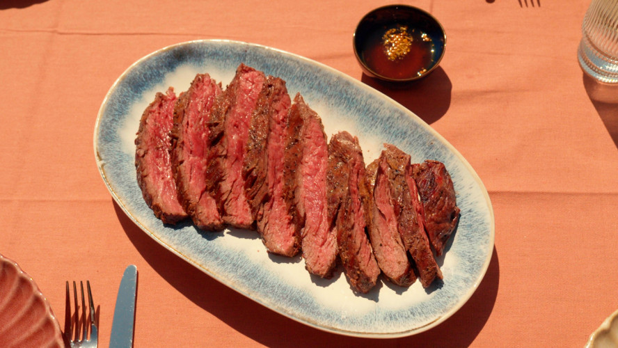 Bavette van de BBQ