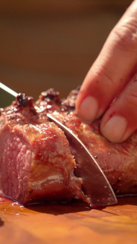 Lamsrack van de BBQ