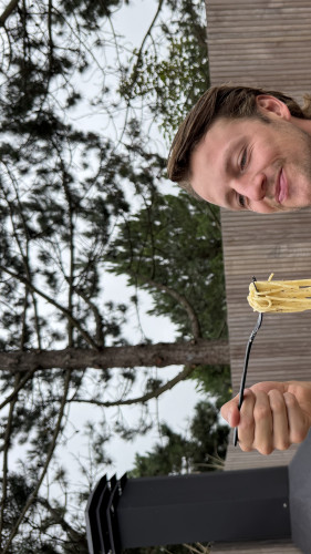 Pasta carbonara met courgette van LekkerSeb