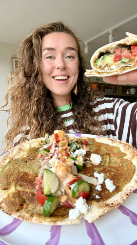 Smashed falafel van Veggilaine