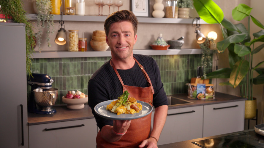 AH verspakket Culi's Keuze zoete aardappelstamppot met gegrilde baby romaine 