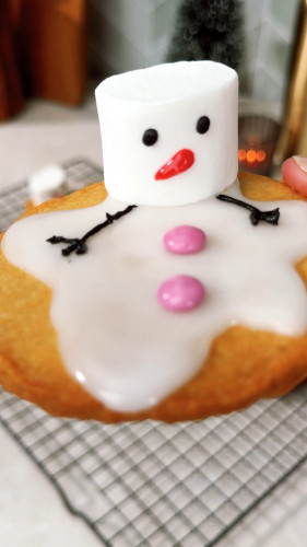 Smeltende sneeuwpopkoekjes