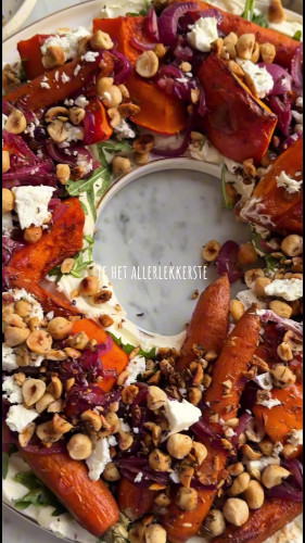 Labneh met geroosterde groente van Veggilaine